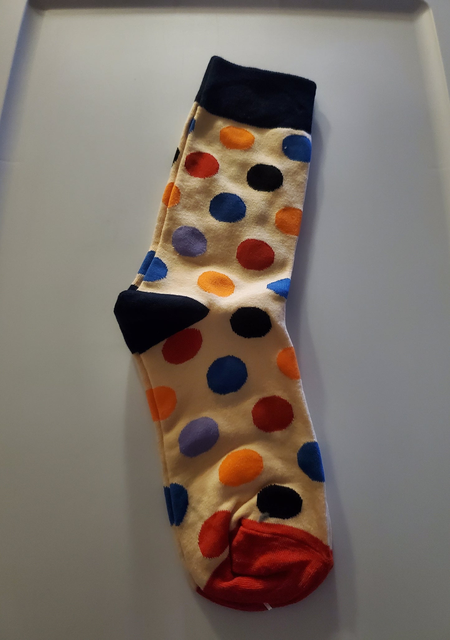 Cream/Multi color color poker dots
