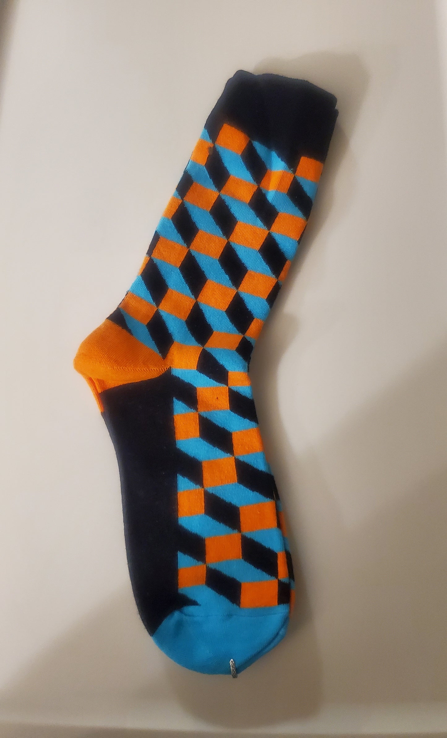 Blue-Orange Brick Pattern