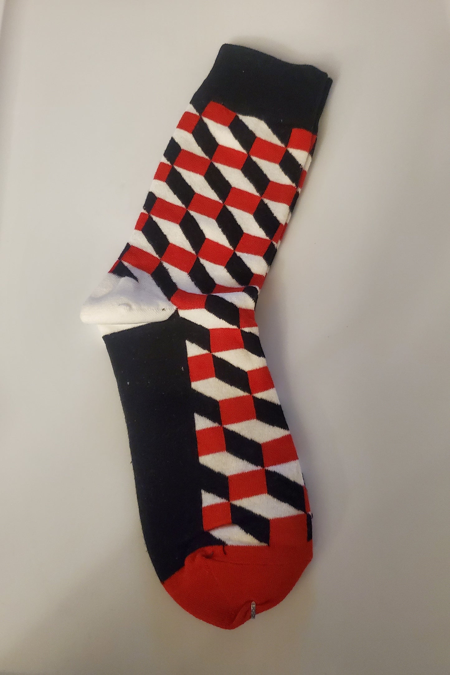 Red-Black-White Brick Pattern