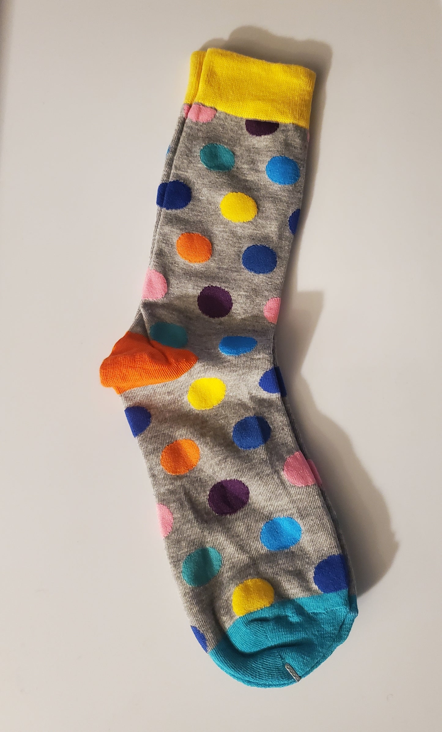 Grey/Multi color Poker Dots