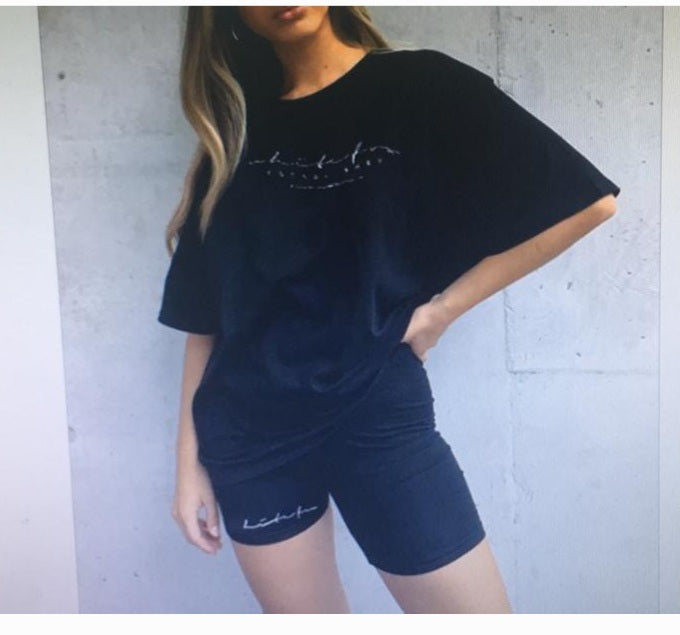 "You Not Me" shorts set