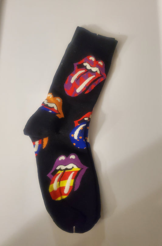 Black/Large Multi Color Tongue