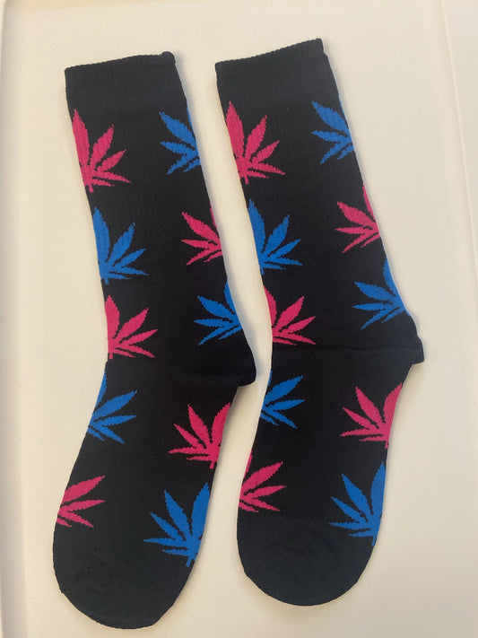 Black/Pink & Blue Cannabis